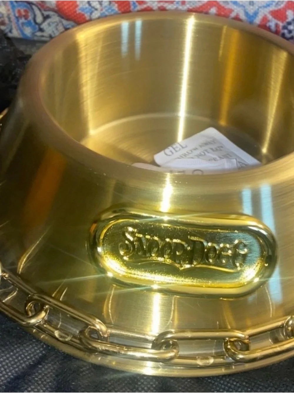 Off The Chain Deluxe Pet Bowl - Snoop Dogg Doggie Doggs Gold